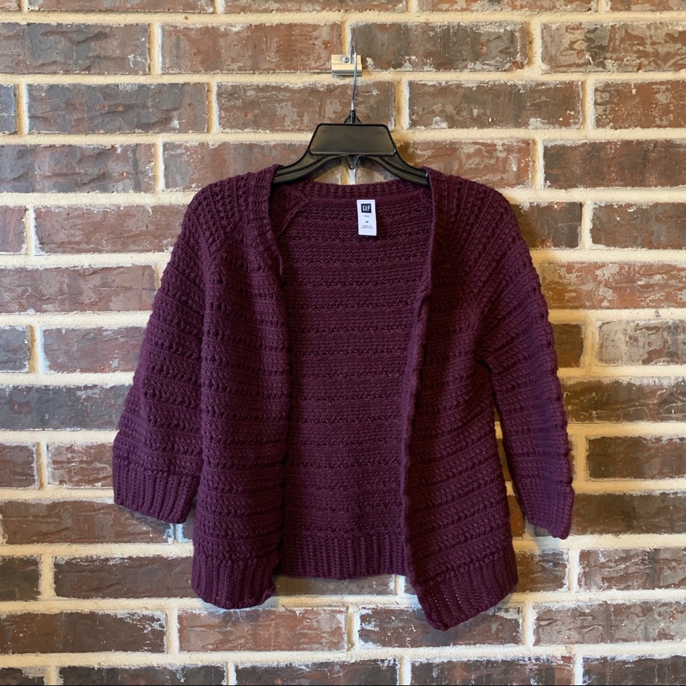 M GAP Purple Loose Knit Cardigan